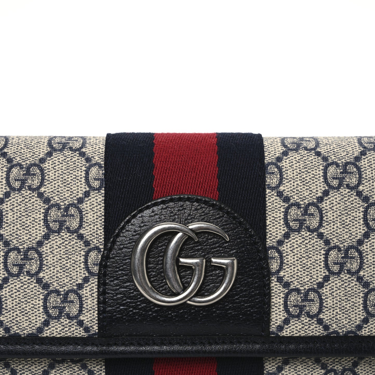 GG Supreme Monogram Web Small Ophidia Belt Bag 80 32 Beige Navy