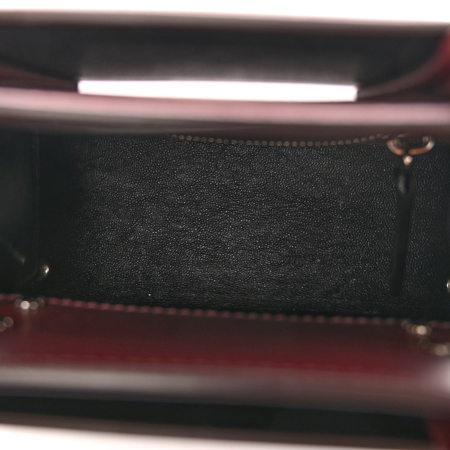 Smooth Calfskin Small Horizon Satchel Oxblood