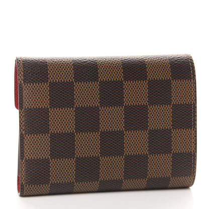 Louis Vuitton Damier Ebene Victorine Wallet Red 3 of 8