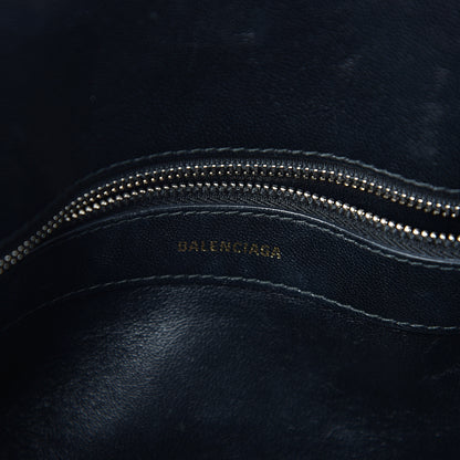 Balenciaga Calfskin Losange Monogram S Ville Top Handle Bag Black Grey 6 of 11