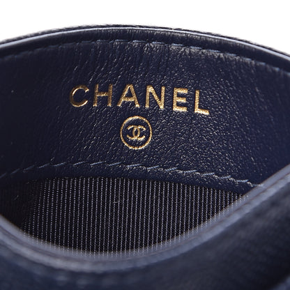 Chanel Caviar Quilted Card Holder Blue 6 of 9