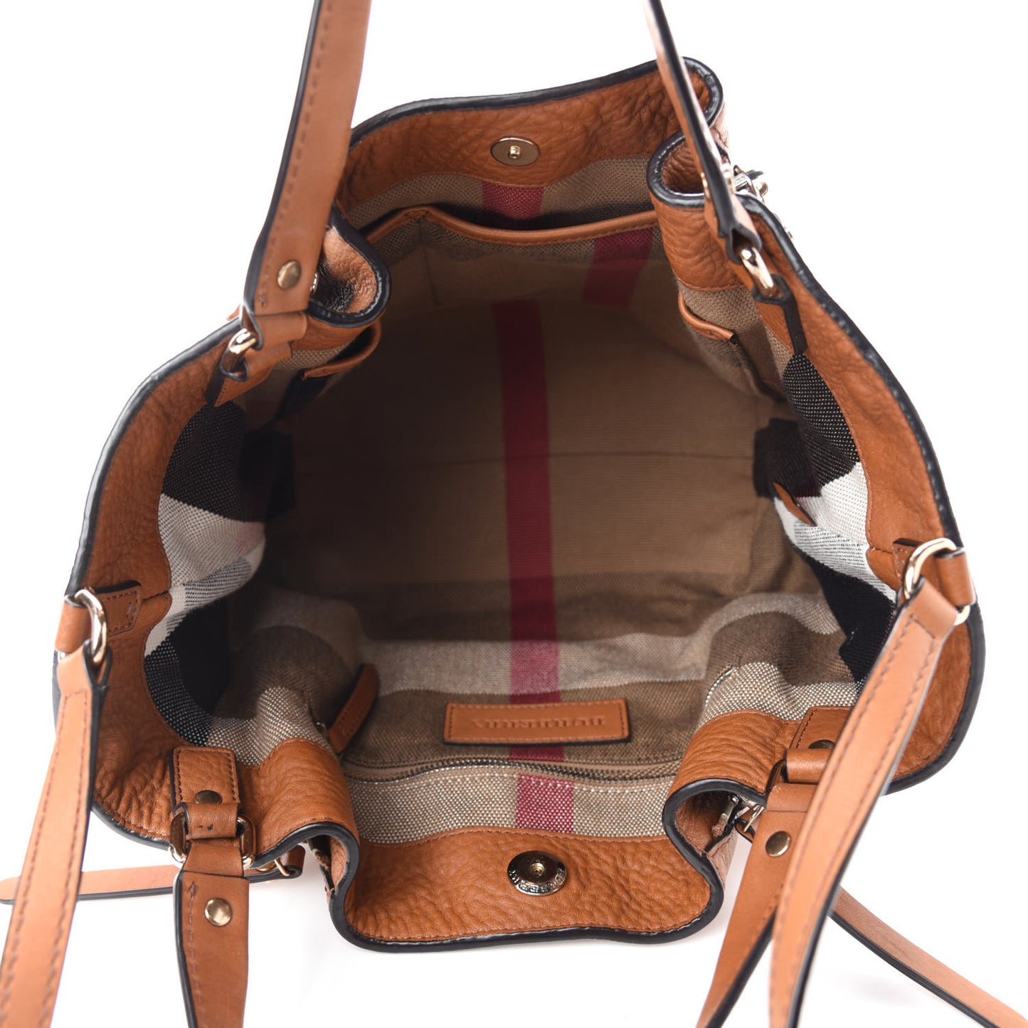 Brit Calfskin House Check Medium Maidstone Saddle Brown