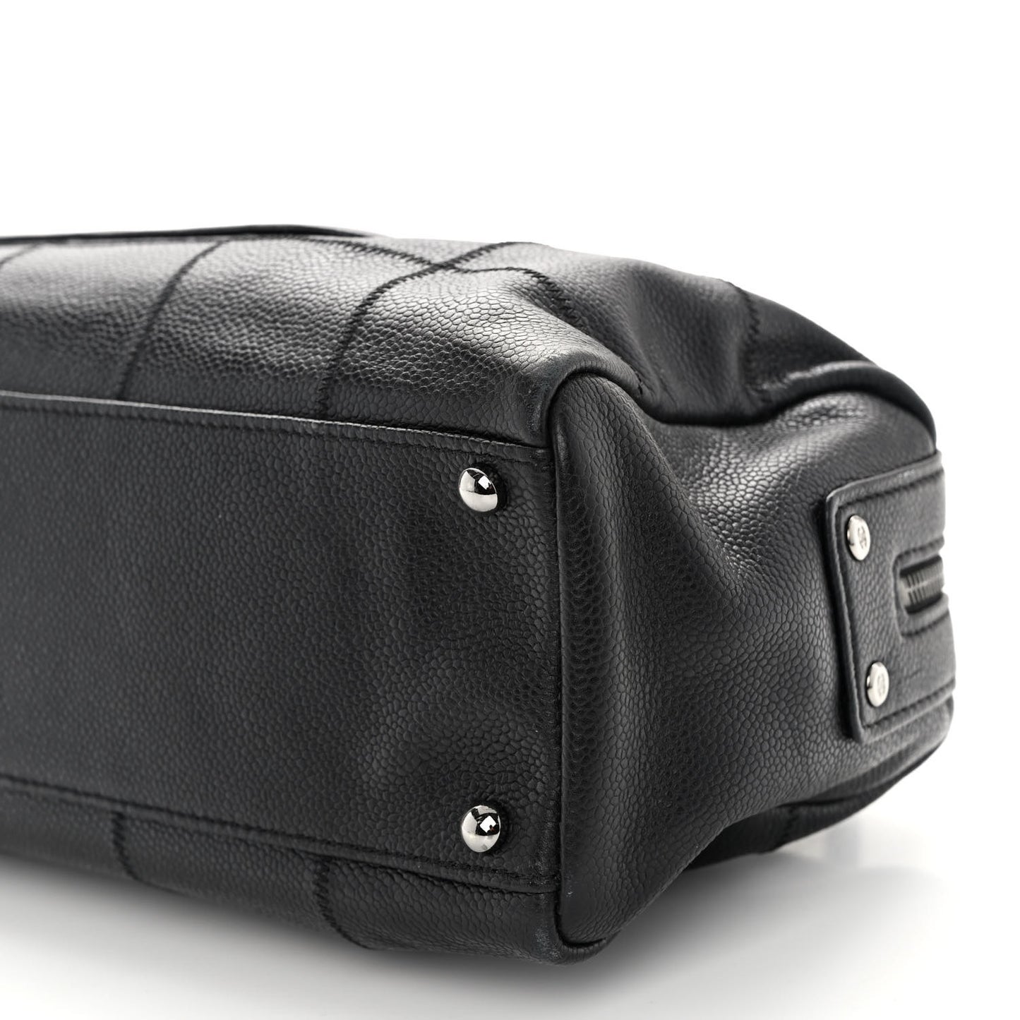 Caviar Square Stitched Tote Black