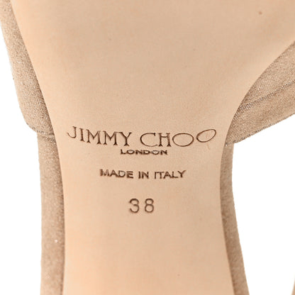 Jimmy Choo Suede Emily 65 Sandal 38 Sand 6 of 7