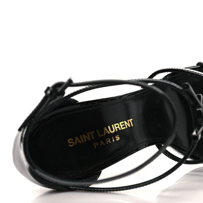 Saint Laurent Patent Cassandra 100 Sandals 37 Black 7 of 9