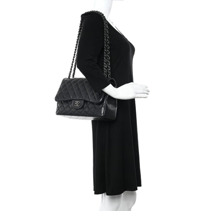 Chanel Caviar Quilted Jumbo Double Flap Black 2 of 10