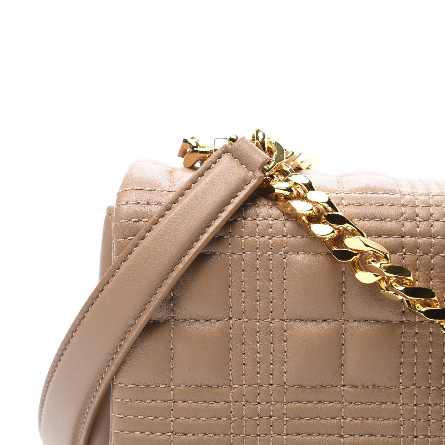 Lambskin Quilted Small Lola Bag Camel