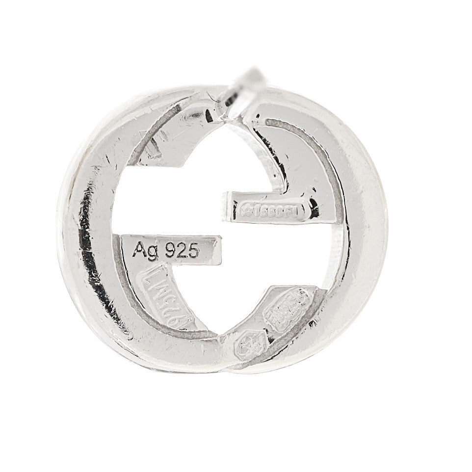 Gucci Sterling Silver Interlocking GG Stud Earrings 4 of 5