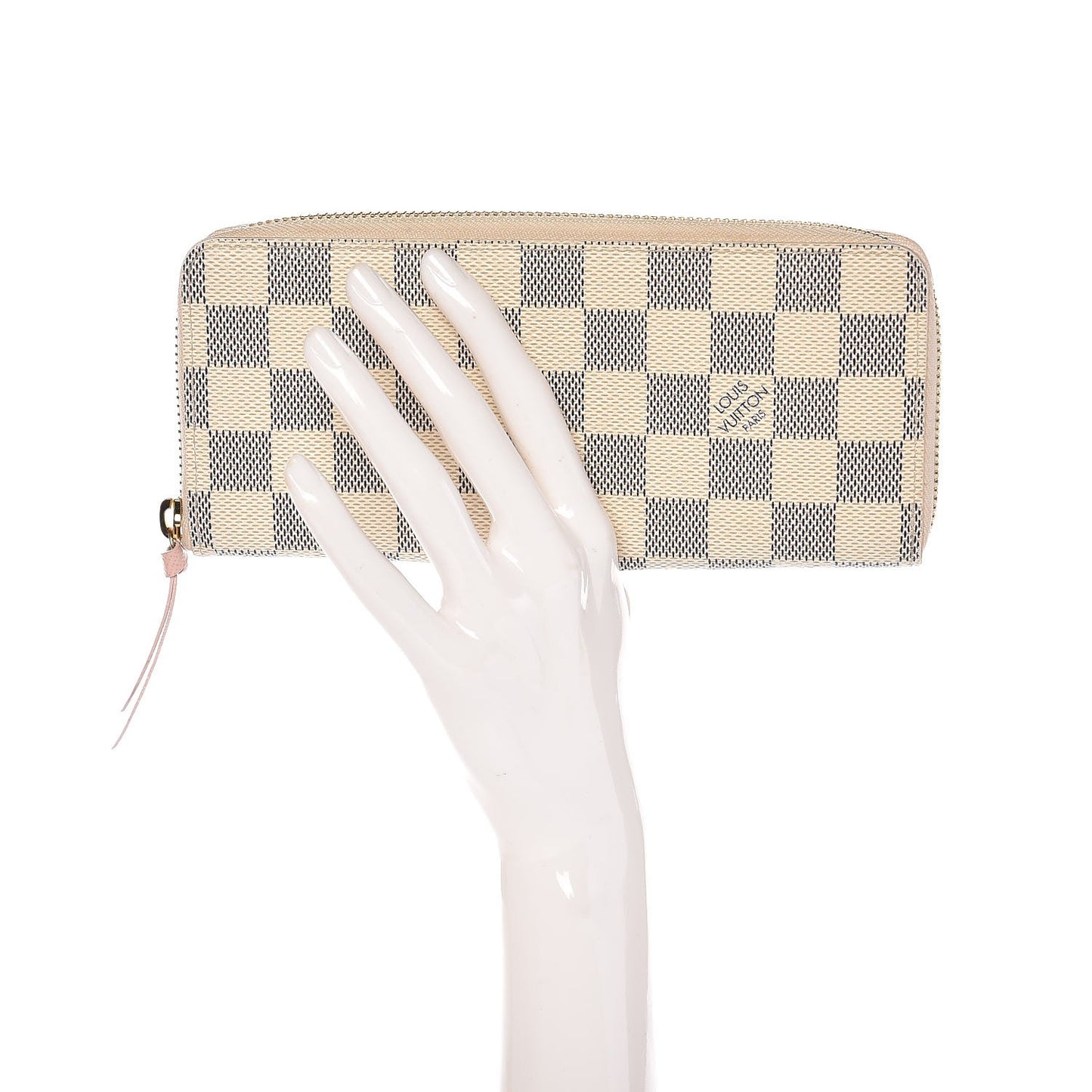 Damier Azur Clemence Wallet Rose Ballerine