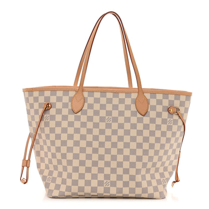 Louis Vuitton Damier Azur Neo Neverfull MM Rose Ballerine 1 of 10