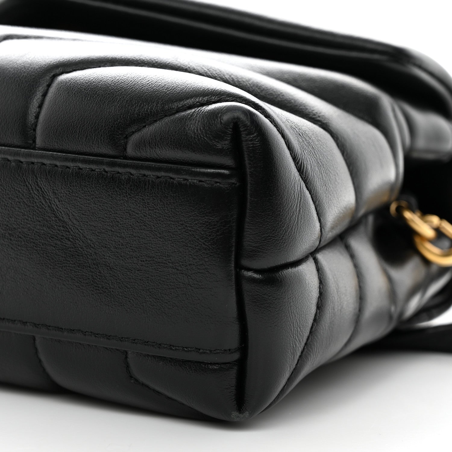 Saint Laurent Calfskin Y Quilted Monogram Toy Loulou Crossbody Bag Black 10 of 10