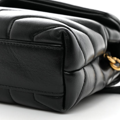 Saint Laurent Calfskin Y Quilted Monogram Toy Loulou Crossbody Bag Black 10 of 10