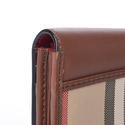 Burberry Grainy Calfskin House Check Continental Wallet Tan 9 of 9
