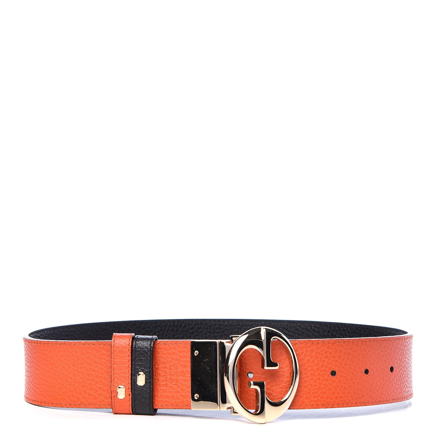 Calfskin 1973 Reversible Belt 70 28 Orange Black