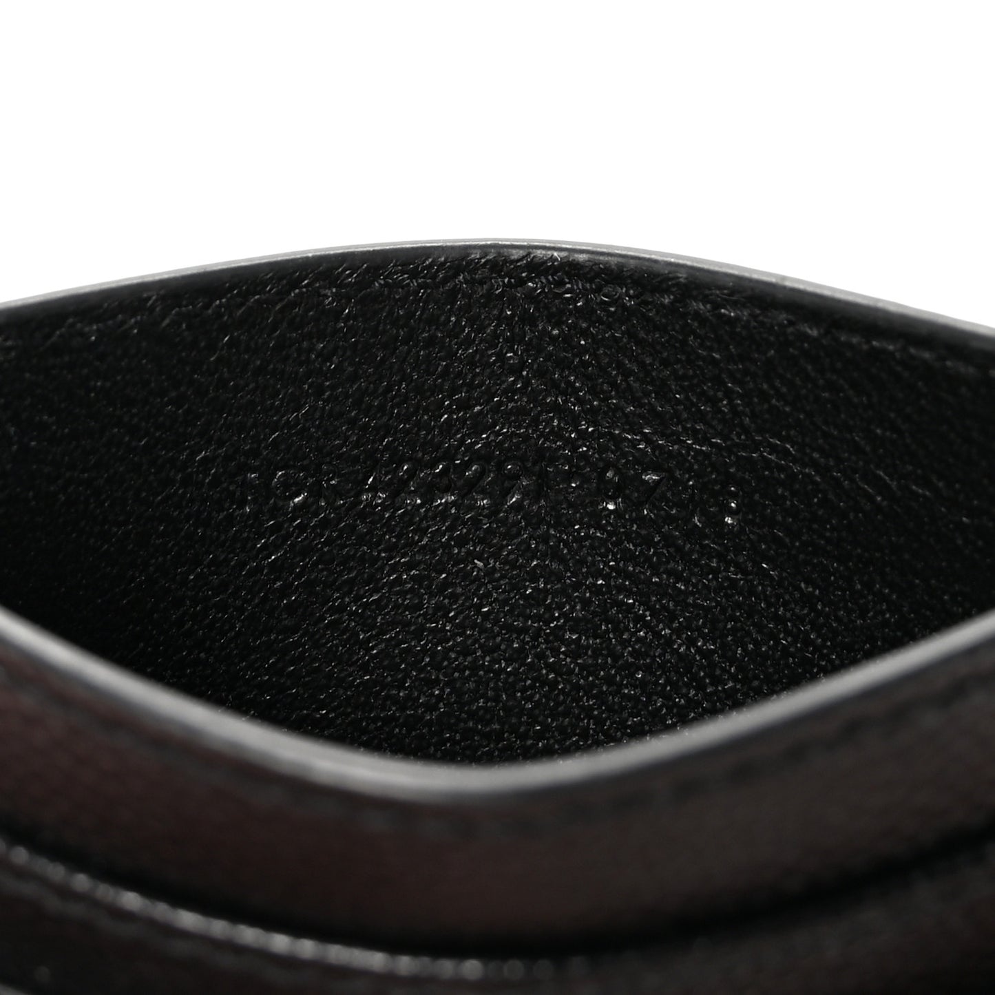 Grain De Poudre Matelasse Chevron Monogram Credit Card Case Black