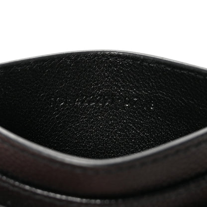 Saint Laurent Grain De Poudre Matelasse Chevron Monogram Credit Card Case Black 7 of 7