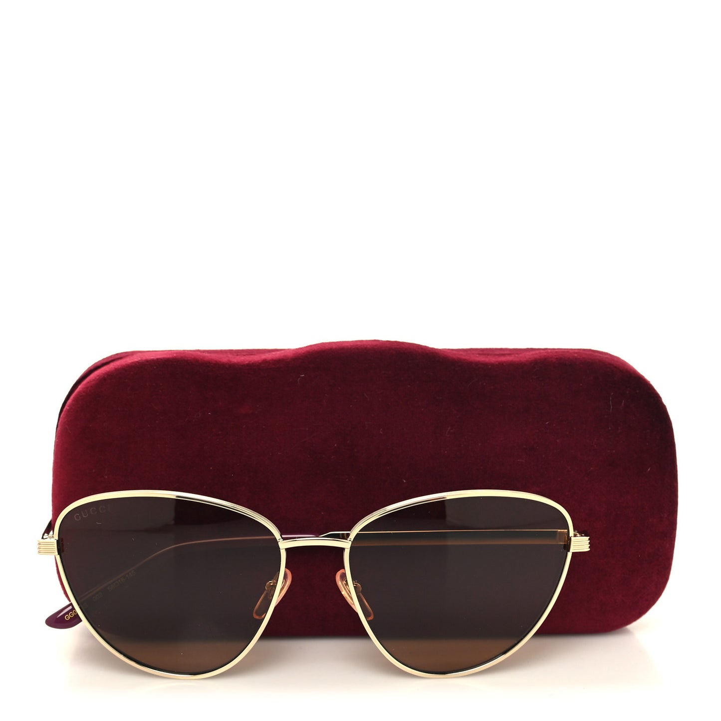 Cat Eye Logo Sunglasses GG0803S Gold