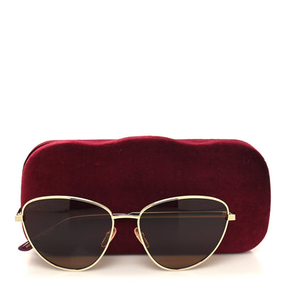 Gucci Cat Eye Logo Sunglasses GG0803S Gold 8 of 8
