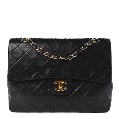 Chanel Lambskin Quilted Medium Double Flap Black 1 of 10