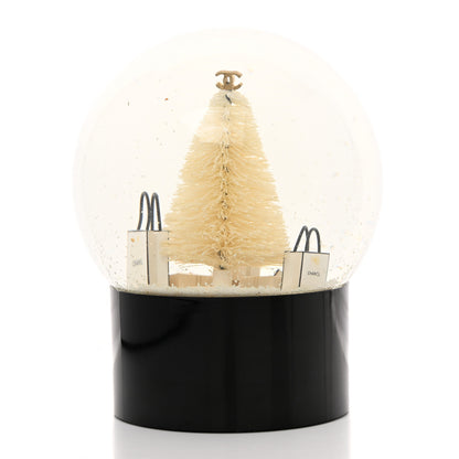 Chanel Glass Small Christmas Tree Shopping Bag Snow Globe 3 of 8
