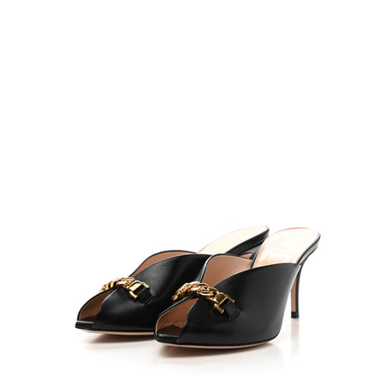 Gucci Malaga Kid Chain Sylvie Mules 37 Black 3 of 10