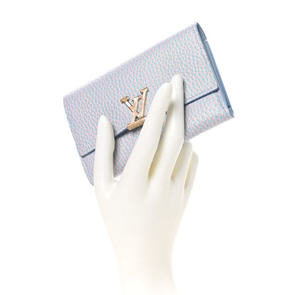 Louis Vuitton Taurillon Stardust Capucines Compact Wallet Lilas 2 of 8