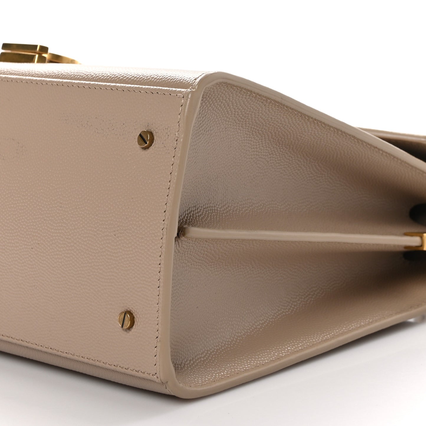 Grain de Poudre Medium Classic Monogram Cassandra Top Handle Dark Beige