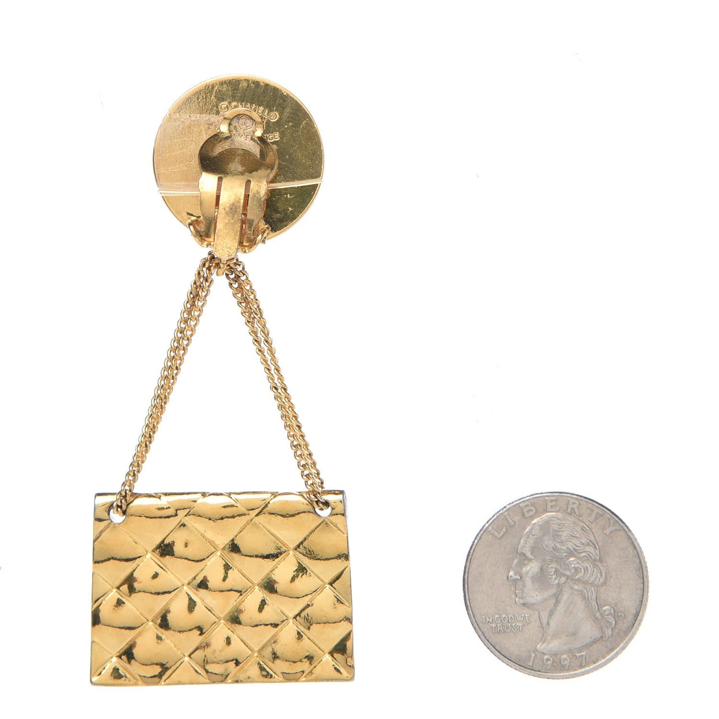 2.55 Flap Clip On Earrings Gold