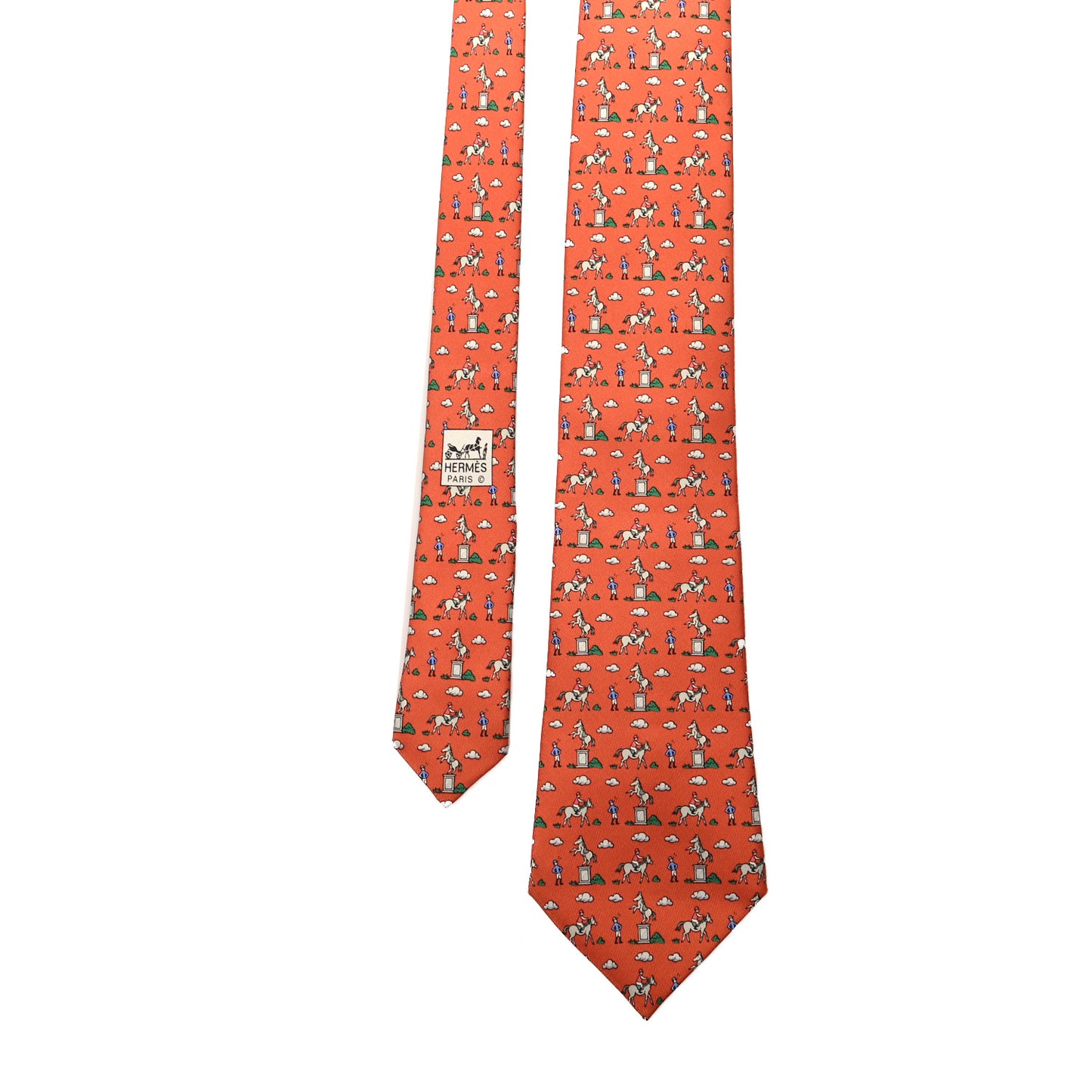Printed Silk Mens Neck Tie Orange