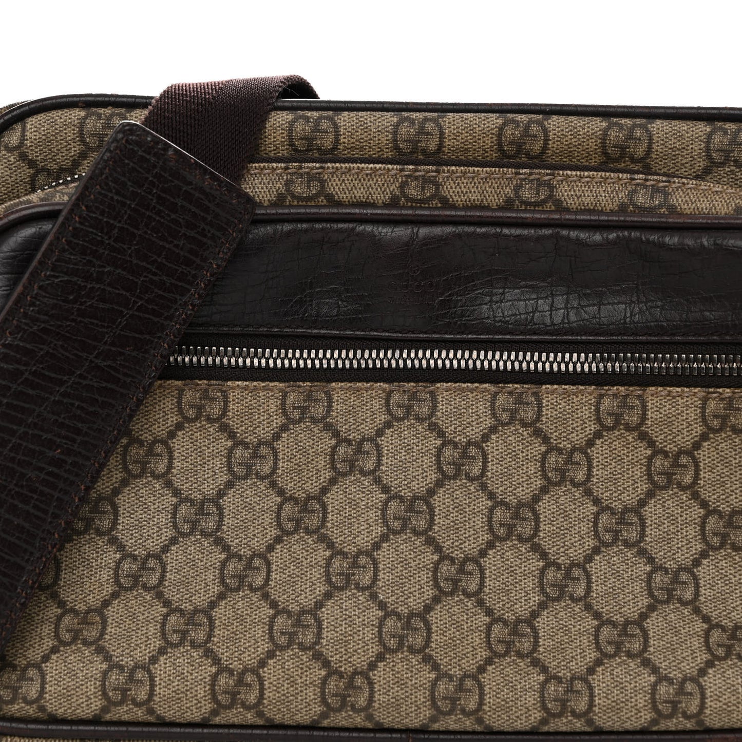 GG Plus Monogram Camera Bag Dark Brown