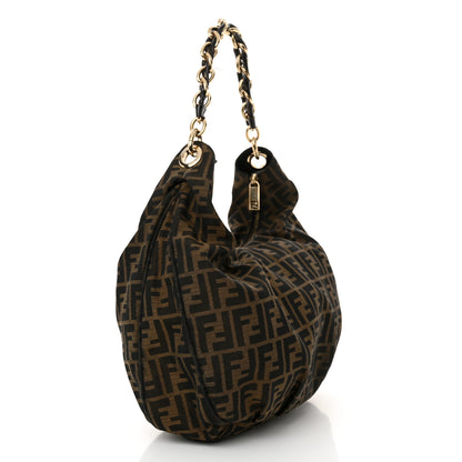 Fendi Zucca Patent Mia Tote Tobacco 3 of 11