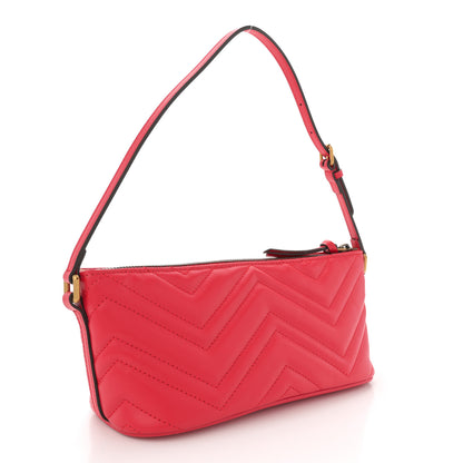 Gucci Calfskin Matelasse Chevron GG Marmont Sling Shoulder Bag Rosso 3 of 11