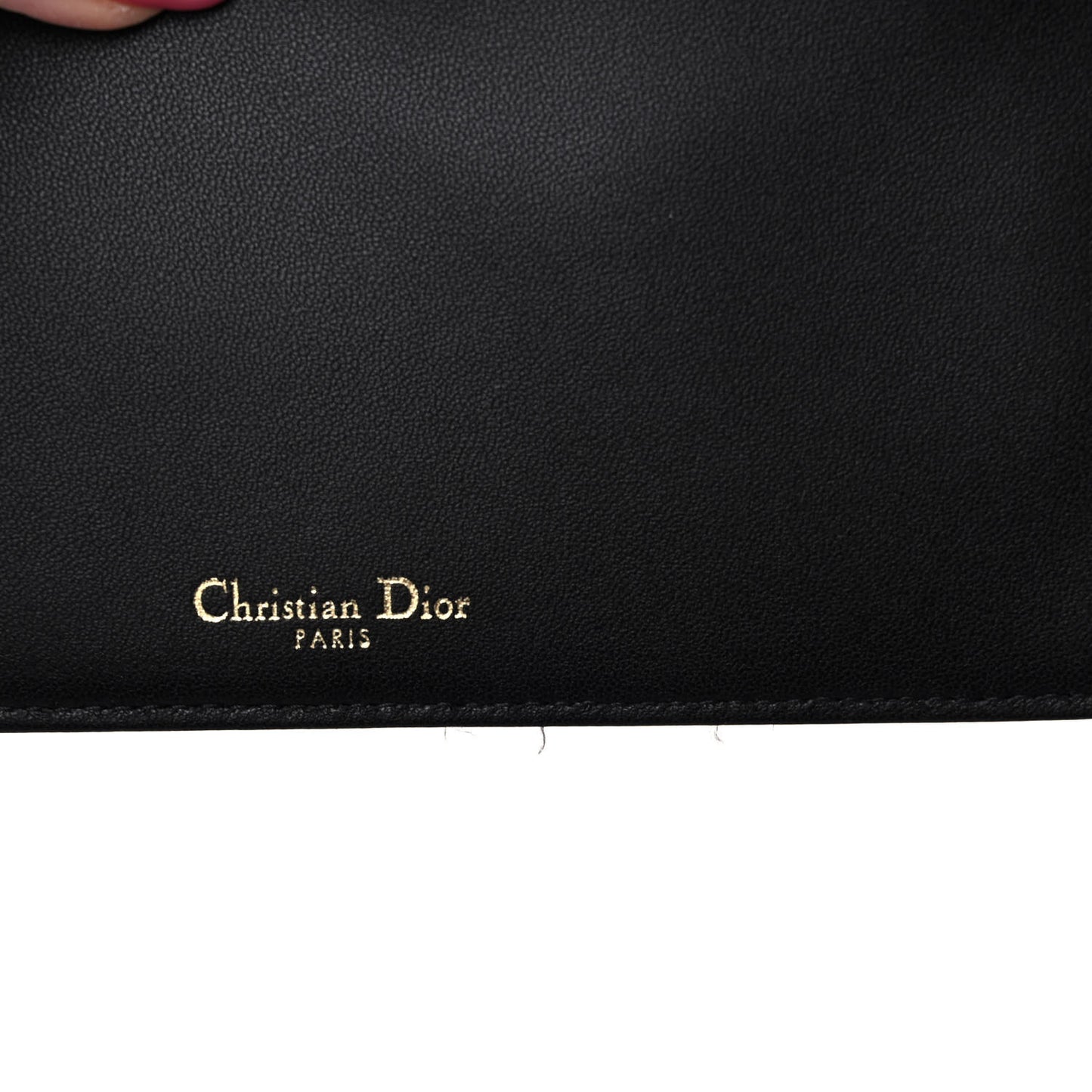 Lambskin Cannage Lady Dior Chain Wallet Black
