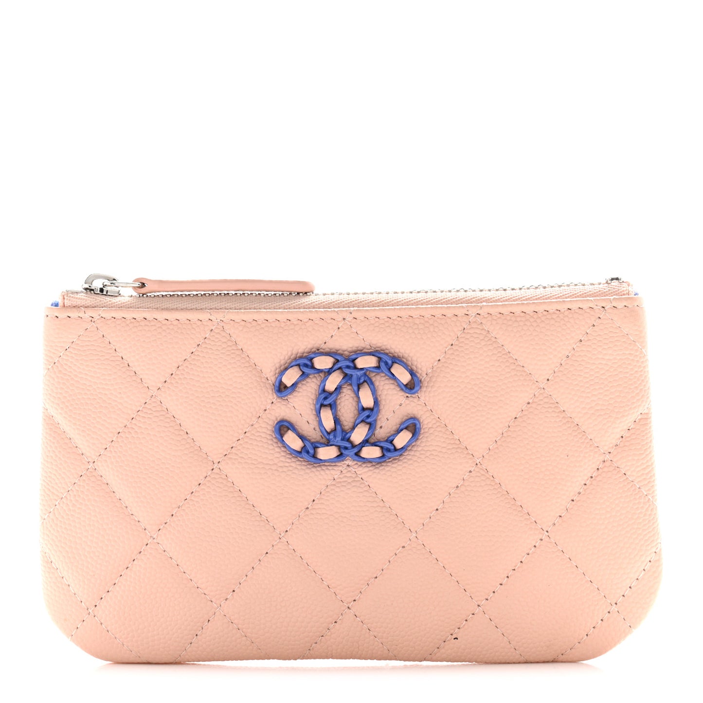 Caviar Quilted CC Small Cosmetic Case Light Pink