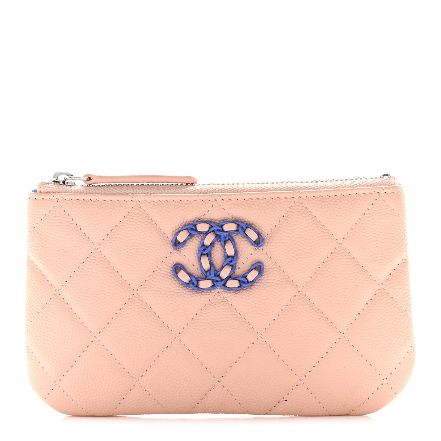 Chanel Caviar Quilted CC Small Cosmetic Case Light Pink 1 of 8