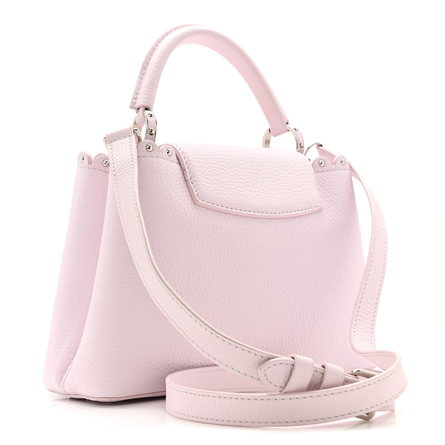 Louis Vuitton Taurillon Lace Croquets Capucines BB Light Purple 3 of 14