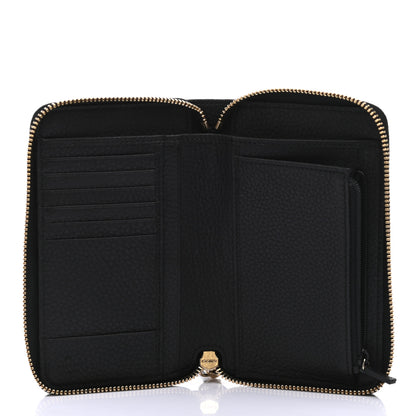 Gucci Pebbled Calfskin Medium Soho Zip Around Wallet Black 4 of 6