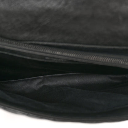 Saint Laurent Sheepskin Matelasse Chevron Monogram Monochrome Large College Satchel Black 5 of 10