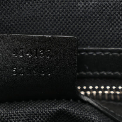 Gucci GG Supreme Monogram Appia Calfskin Web Flat Messenger Bag Black Grey 7 of 14