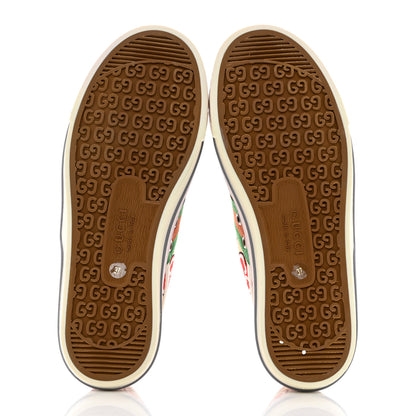 Gucci Canvas Web GG Apple Womens 1977 Tennis Sneakers 37 Ivory Red Mystic White New Shamarock 5 of 8