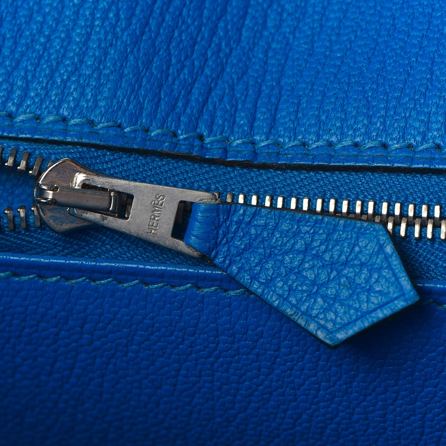 Taurillon Clemence Birkin 35 Bleu Hydra