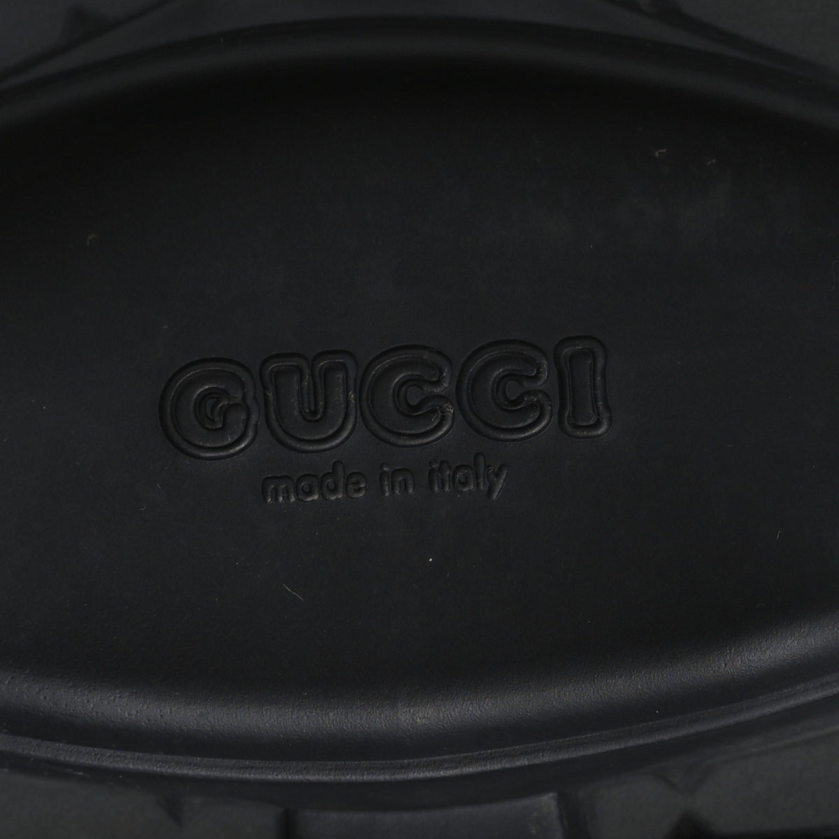 Gucci Rubber GG Monogram Perforated Elea Platform 55mm Lug Sole Sandals 41 Black 8 of 10