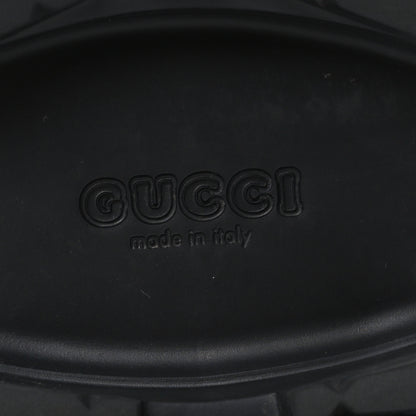 Gucci Rubber GG Monogram Perforated Elea Platform 55mm Lug Sole Sandals 41 Black 8 of 10