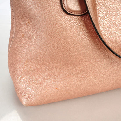 Gucci Metallic Cellarius Calfskin Small Soho Top Handle Satchel Pink 9 of 9