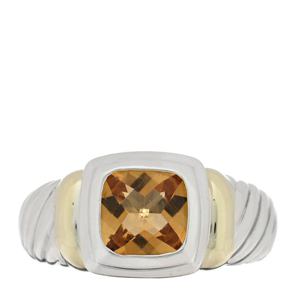David Yurman Sterling Silver 14K Yellow Gold Citrine 7mm Noblesse Ring 60 9 1 of 4