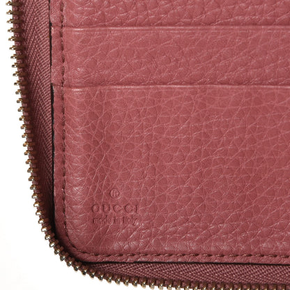 Gucci Pebbled Calfskin Soho Zip Around Wallet Peonia Flower 6 of 11