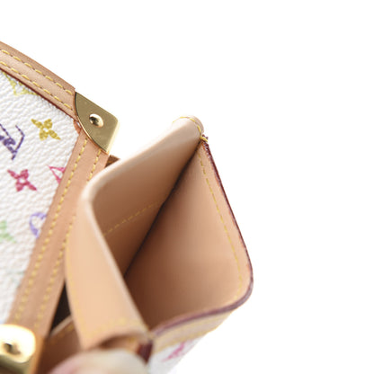 Louis Vuitton Monogram Multicolor Porte-Monnaie Plat Coin Purse White 6 of 6