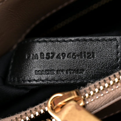 Saint Laurent Calfskin Y Quilted Monogram Medium Loulou Chain Satchel Dark Beige 7 of 13