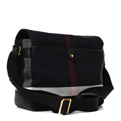 Burberry Canvas Mega Check Small Baildon Messenger Bag Navy 2 of 10