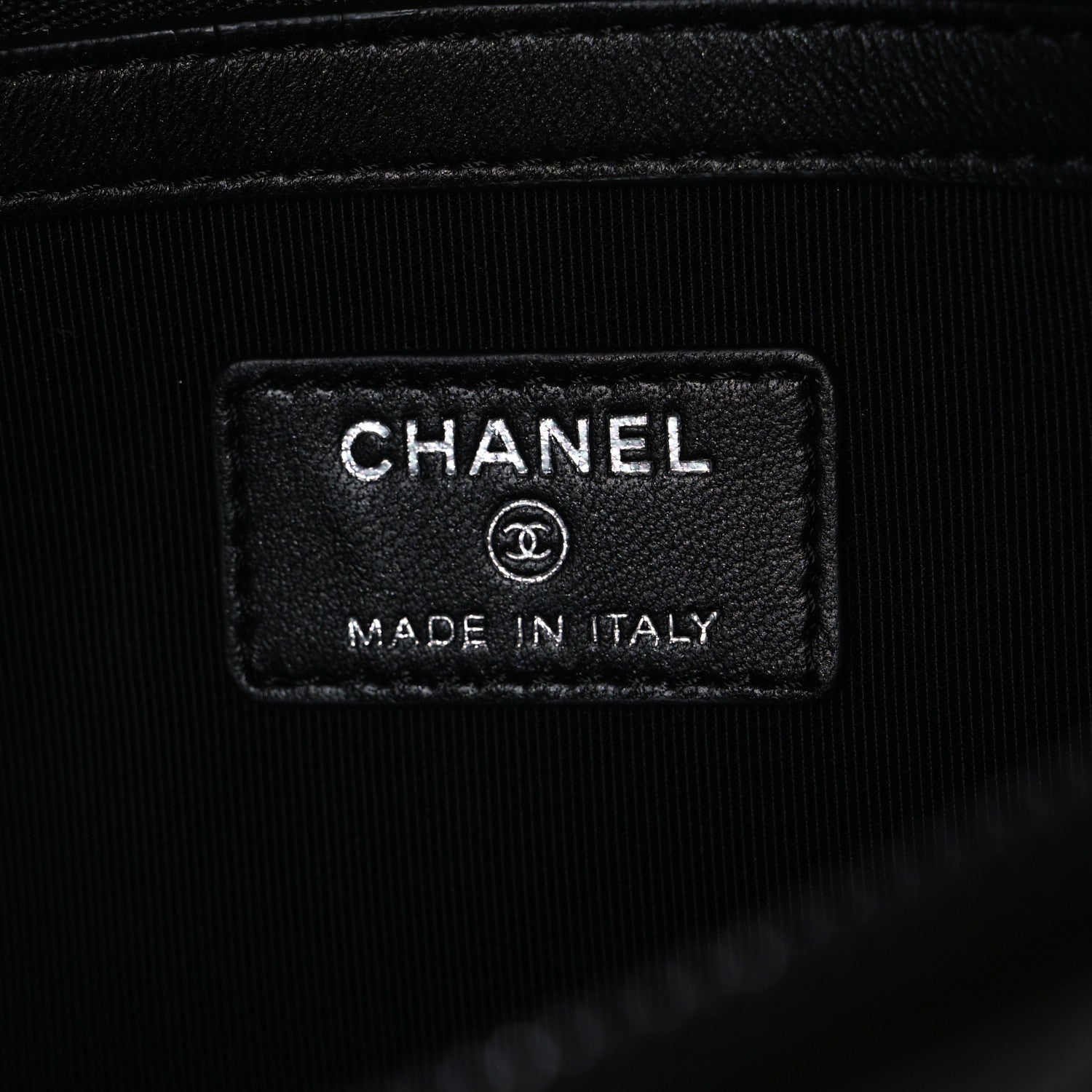 Chanel Lambskin Quilted Medium Cosmetic Case Black 6 of 7